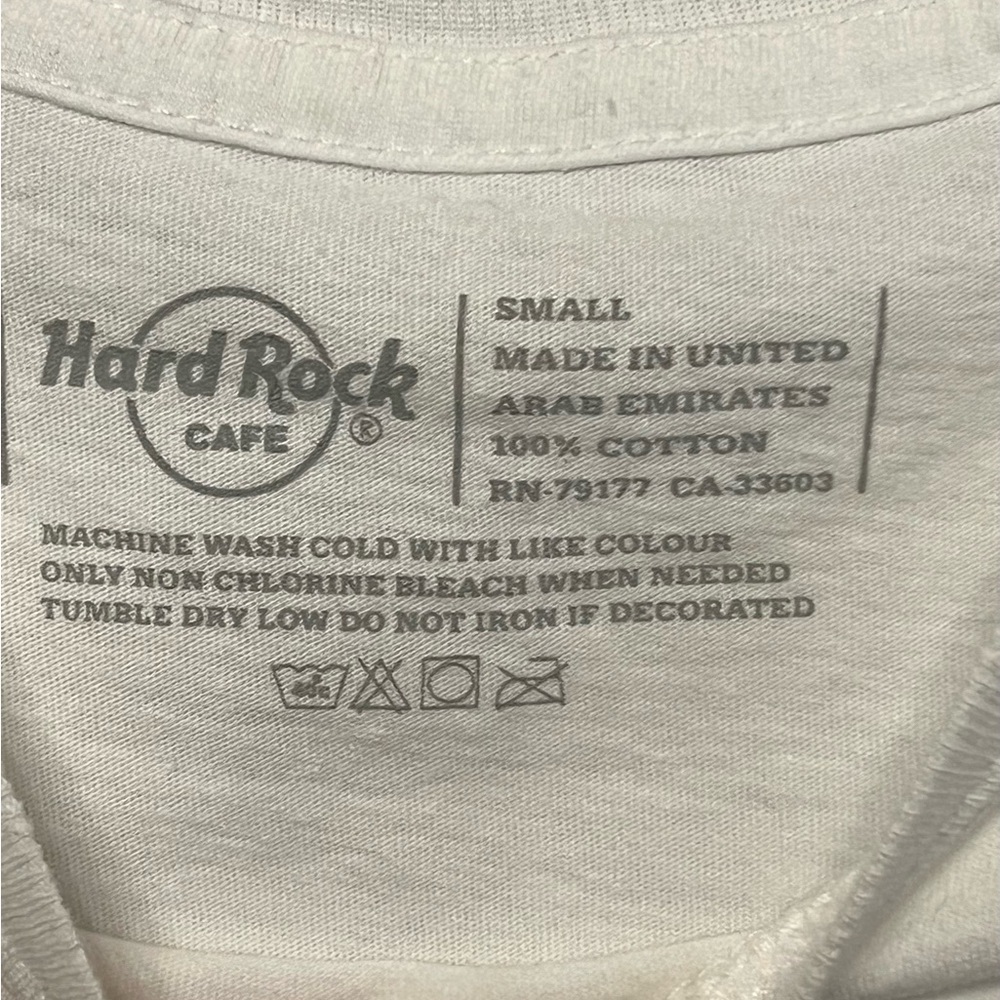 Hard Rock‎ Cafe Tokyo Vintage Y2K 90s White Cotton Tee Size Small - Picture 3 of 4